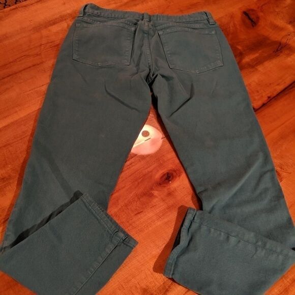 J. Crew Toothpick Ankle Jeans Teal size 27 - Picture 3 of 5